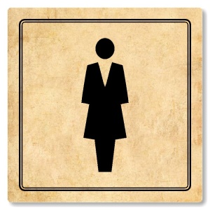 WC ženy, 80x80mm, pergamen, Utah